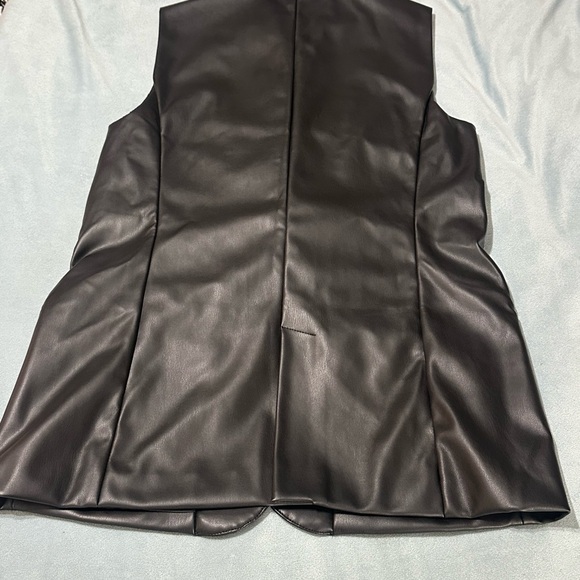 NWT Steve Madden Faux Leather Blazer Vest - Picture 3 of 3